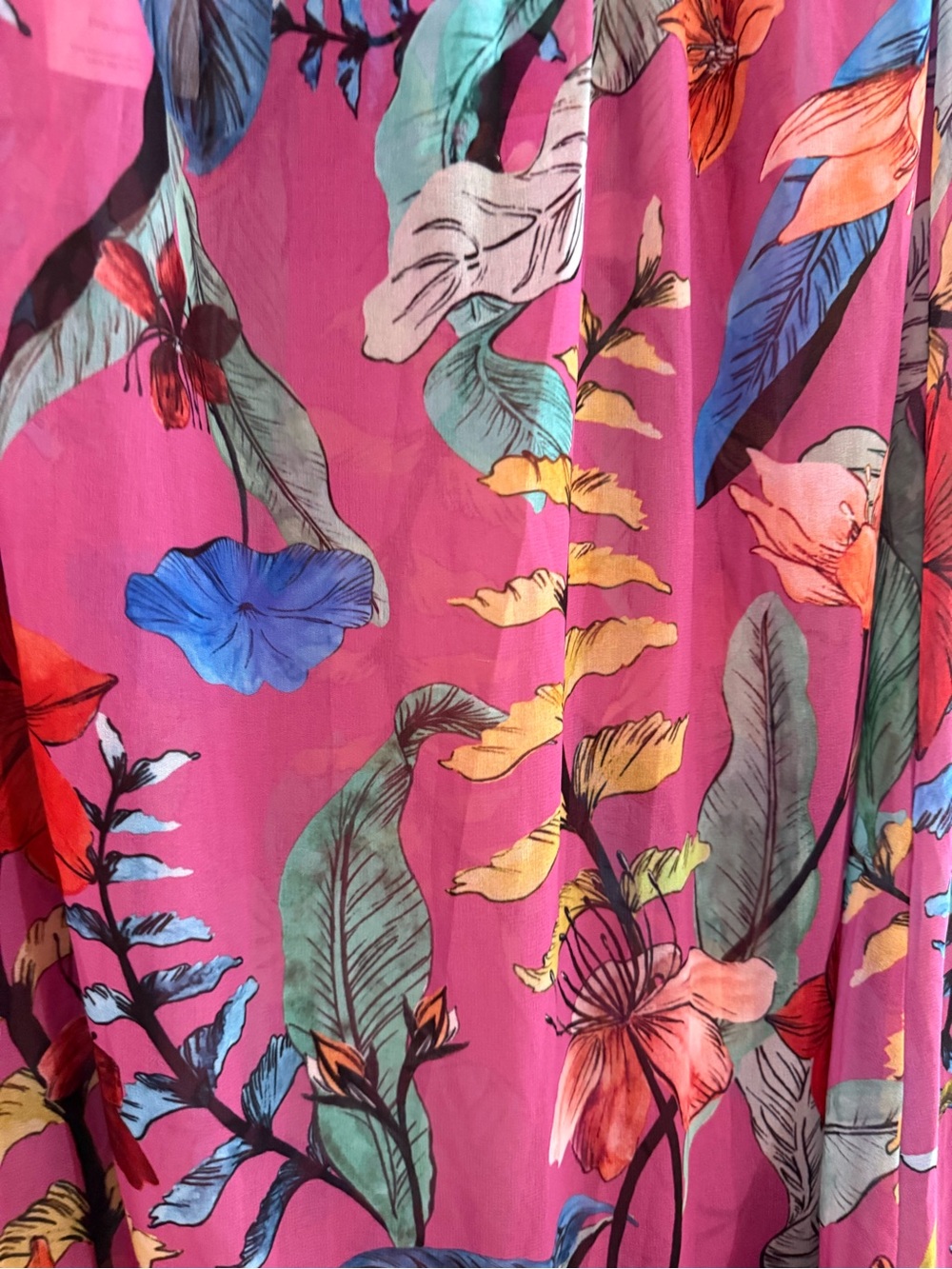 PatBo Zambia Beach Skirt in Magenta Flora - Picture 8 of 9